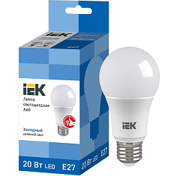 Лампа светодиодная IEK ECO A60 20W/6500К/E27