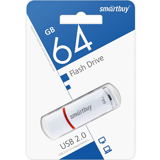 USB 64Gb Smart Buy Crown белый