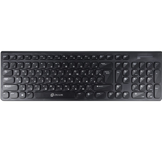 Клавиатура OKLICK 880S черный USB, slim Multimedia