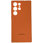 Задняя накладка SILICONE CASE для Samsung Galaxy S23 Ultra №02 Оранжевый