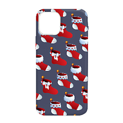 Задняя накладка GRESSO. Коллекция Рождество 2 для iPhone 13 синий