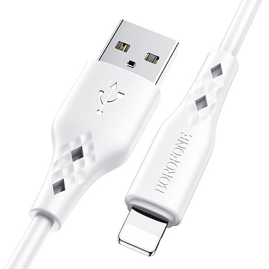 Кабель USB <--> Lightning  1.0м BOROFONE BX48 белый