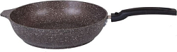 Сковорода 24/6см KUKMARA смк246а со съемной руч. кофейный мрамор