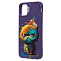 Задняя накладка SC335 для iPhone 11 (кот) (violet) (227087)