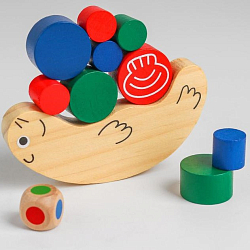 Развивающая игра балансир «Морской котик» 12,5х7х3,5 см