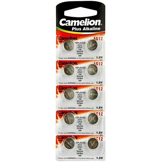 Элемент питания CAMELION AG12 (386) (SR43W)