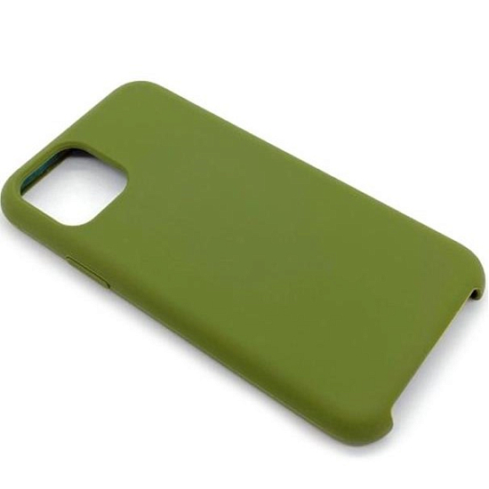 Силиконовый чехол SILICONE CASE для iPhone 11 (хаки) (не оригинал)