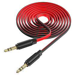Кабель Jack 3.5 <--> Jack 3.5  1.0м HOCO UPA16, плоский, красный