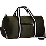 Сумка дорожная на молнии, отдел для обуви, наружный карман, длинный ремень, цвет хаки