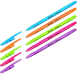 Ручка шарик. синяя 1мм ""Tribase Neon" корпус ассорти Berlingo CBp_70932/4260107491729