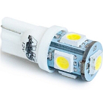 Лампа светодиодная AVS Т10 T027-10 белый/ (W2,1x9,5d) 5SMD 5050 3 chip, W5W