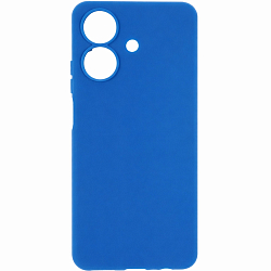 Задняя накладка ZIBELINO Soft Matte для Realme Note 60 4G/60x 4G (синий) с микрофиброй