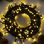 Гирлянда "Нить" 20 м, свечение тёплое белое, 8 режимов, IP20