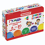 Гуашь 12 цветов  "Эники-беники", ПИФАГОР по 10 мл, без кисти, картонная упаковка, 191330