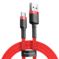 Кабель USB <--> Lightning  2.0м BASEUS Cafule красный (CALKLF-C09)