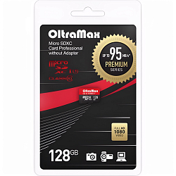 MicroSD 128GB OLTRAMAX Class 10 Premium UHS-I U3 (95 Mb/s) без адаптера
