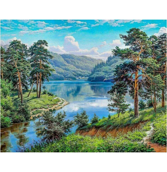 Алмазная мозаика Летнее настроение 40х50 без подрамника