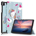 Чехол футляр-книга ZIBELINO Tablet для Samsung Galaxy Tab A7 Lite (8.7") (T220/T225) ("Единорожка") с магнитом