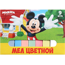 Мелки цветные школьные 9 шт. «Микки Маус и друзья» 10135716