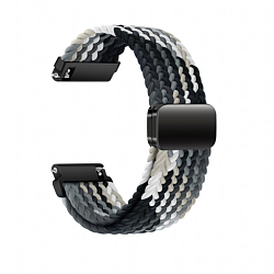 Нейлоновый ремешок HOCO WH09 Jane Eyre, 20mm, чёрный, белый, плетение