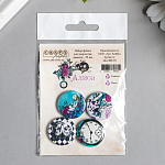 Набор фишек для скрапбукинга "Алиса" 4 шт d-25 мм 7770625