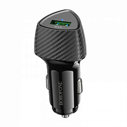 Авто ЗУ 1USB BOROFONE BZ31 Solid, черный, PD18Вт, кабель USB - Type-C