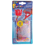 Набор для творчества FINGER LOOM, в комплекте: резиночки микс, клипсы, красный станок