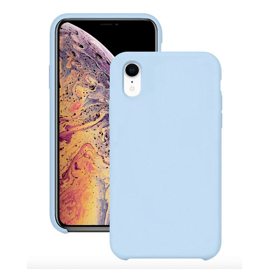 Силиконовый чехол SILICONE Case для iPhone XR светло-голубой