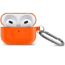 Силиконовый чехол ISA для AirPods 3 Hang Silicon Case Peach