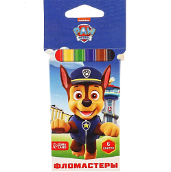 Фломастеры "Щенячий патруль", 6 цветов, вентилируемый колпачок   9631826