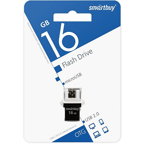 USB 16Gb SmartBuy POKO series Black OTG