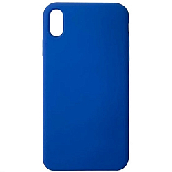 Силиконовый чехол SILICONE CASE для iPhone XS Max серо-голубой (не оригинал)