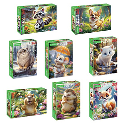 Пазл картонный "МИР ПУШИСТЫХ ЧУДЕС" 260 элементов АССОРТИ, 220х330мм, HATBER