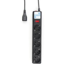 Сетевой удлинитель  3.0м POWER CUBE PC SPG5-B3, черный графит, 5 розеток, 10А, UPS(C14)