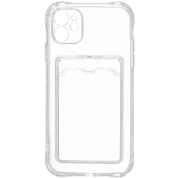 Задняя накладка ZIBELINO Silicone Card Holder Case для iPhone 11 (прозрачный)