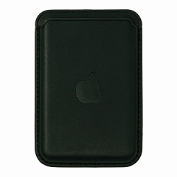 Кошелек для карт Leather Card Holder (Darck Green) с анимацией (крепкий магнит)
