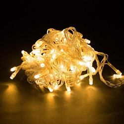 Гирлянда "Нить" 10 м, свечение тёплое белое, TEAMPROF TPF-S10CF-24V-CT/WW