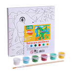 Картина по номерам «Дино в тропиках» 15х15 см