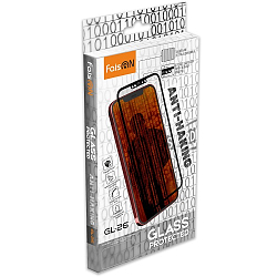 Противоударное стекло FAISON для iPhone 12/12 Pro, GL-26, Anti-haking, черное, полный клей, защита фронтальной камеры
