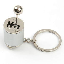 Брелок для ключей, рычаг КПП, металл, серебро 3043537