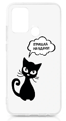 Задняя накладка ZIBELINO Art для Honor 9A (прозрачный) кошка на удачу