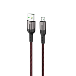 Кабель USB <--> microUSB  1.2м HOCO U68 Gusto нейлон, чёрный