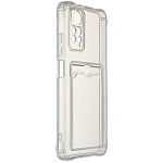 Задняя накладка ZIBELINO Silicone Card Holder Case для Xiaomi Redmi Note 11 Pro 4G/5G (прозрачный) защита к