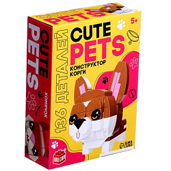 Конструктор UNICON Cute pets, Корги, 136 деталей