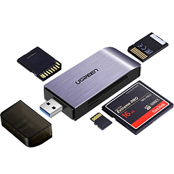 Кардридер UGREEN CM180 (50541) серый космос