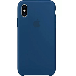 Силиконовый чехол SILICONE CASE для iPhone XS MAX, №72 стальной синий (без логотипа)