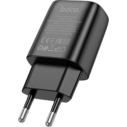 Сетевое ЗУ 1USB 3A HOCO C134A Solid, черный