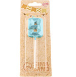 Свеча в торт на шпажке «Алмаз», цифра "9", голубая, 5 см   9338080