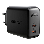 Сетевое ЗУ 2Type-C ACEFAST A9, черный, 40Вт (6974316280194)