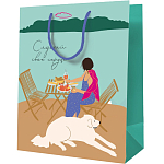 Пакет подарочный 18*23*10см MESHU "Слушай свое сердце", ламинированный MS_52107